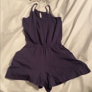 Navy blue girls romper